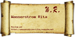 Wasserstrom Rita névjegykártya